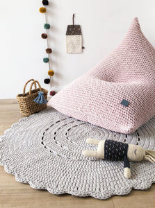 Knitted bean bag KIDS | PALE PINK - Zuri House