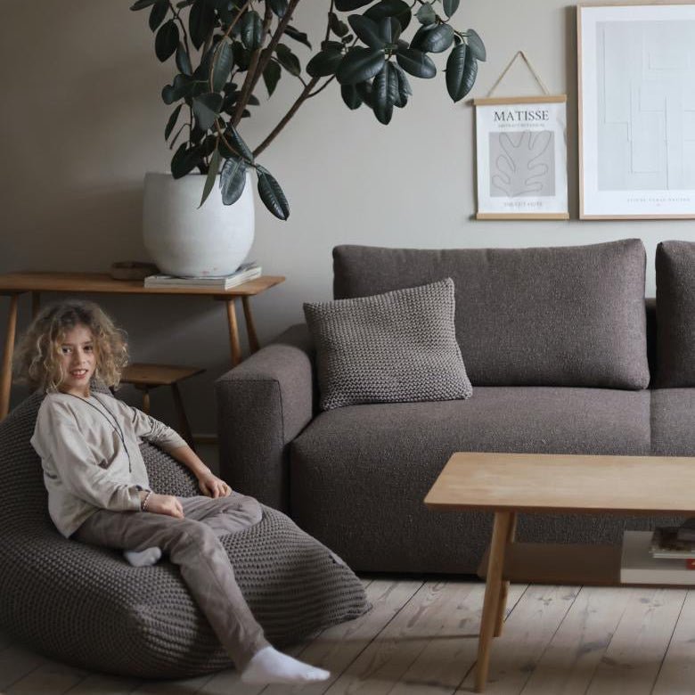 Knitted bean bag | MOCHA - Zuri House
