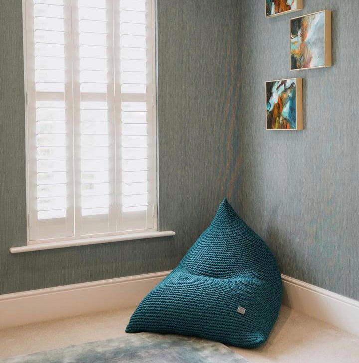 Knitted bean bag | OCEAN - Zuri House