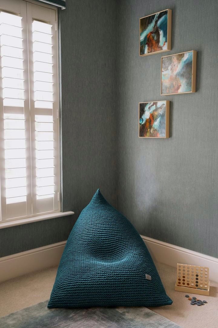 Knitted bean bag | OCEAN - Zuri House