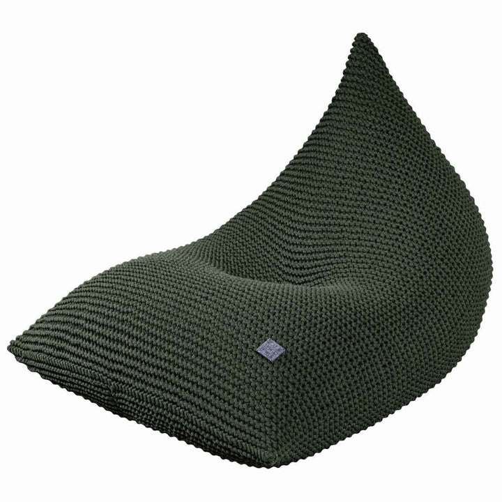 Knitted bean bag | OLIVE GREEN - Zuri House