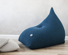 Knitted bean bag | PETROL - Zuri House