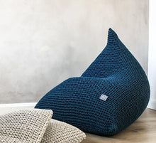 Knitted bean bag | PETROL - Zuri House