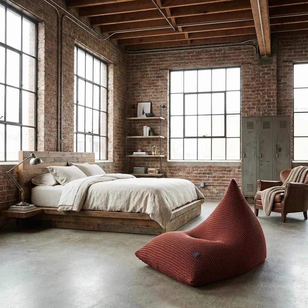 Knitted bean bag | TERRACOTTA - Zuri House