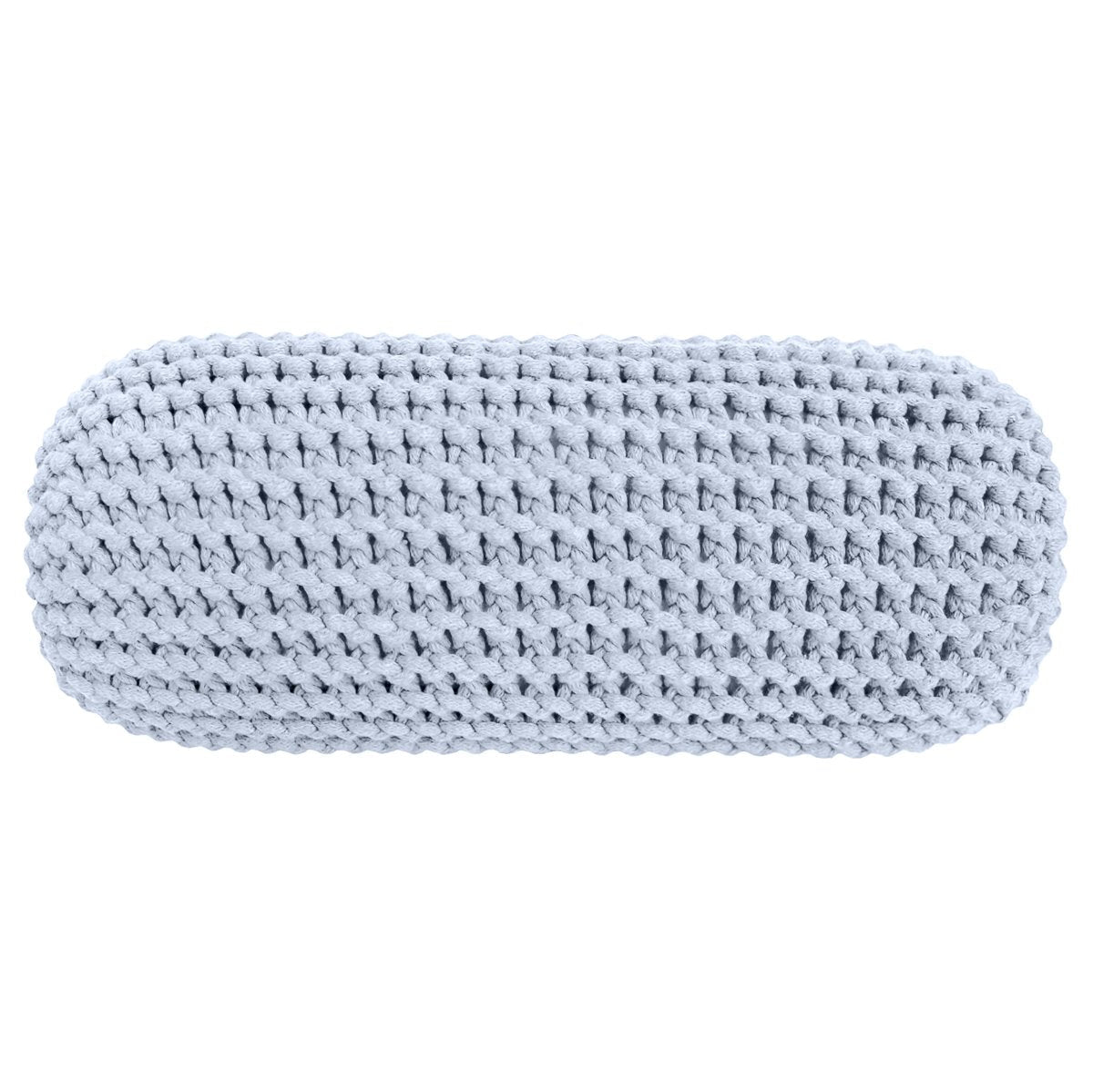 Knitted bolster cushion | BABY BLUE - Zuri House