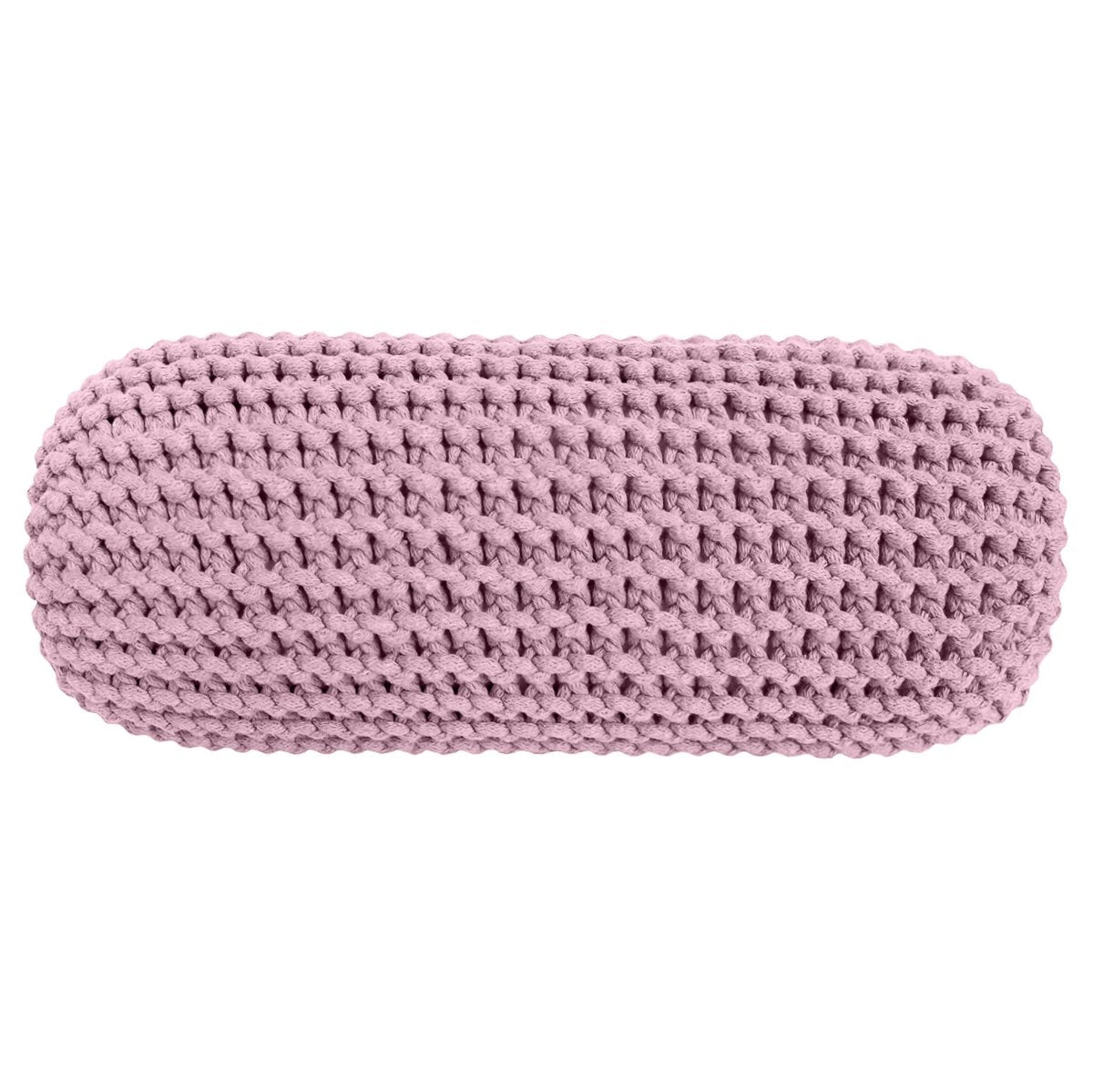 Knitted bolster cushion | DUSTY ROSE - Zuri House