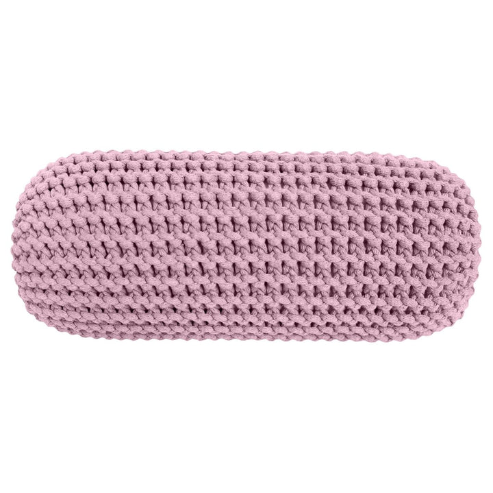 Knitted bolster cushion | DUSTY ROSE - Zuri House