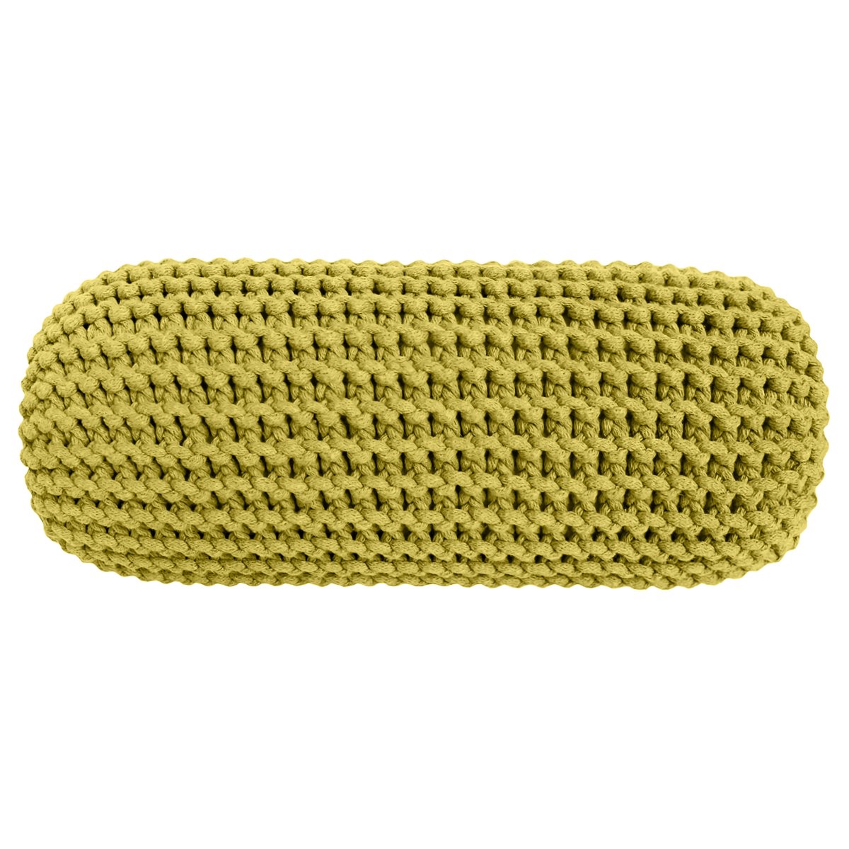 Knitted bolster cushion | GOLDEN KIWI - Zuri House