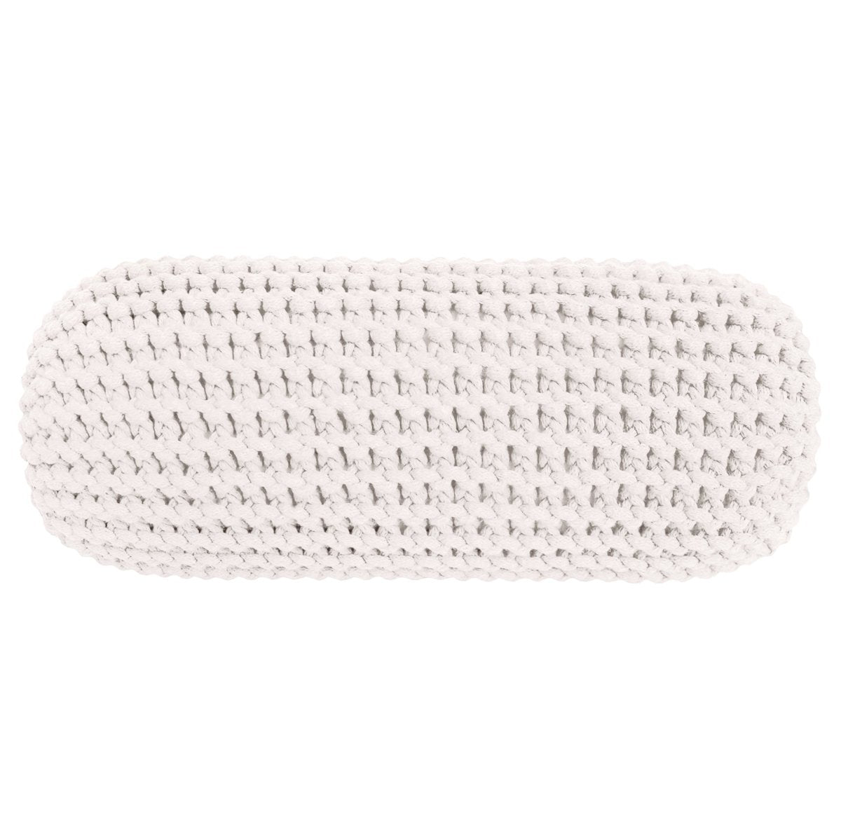 Knitted bolster cushion | IVORY - Zuri House