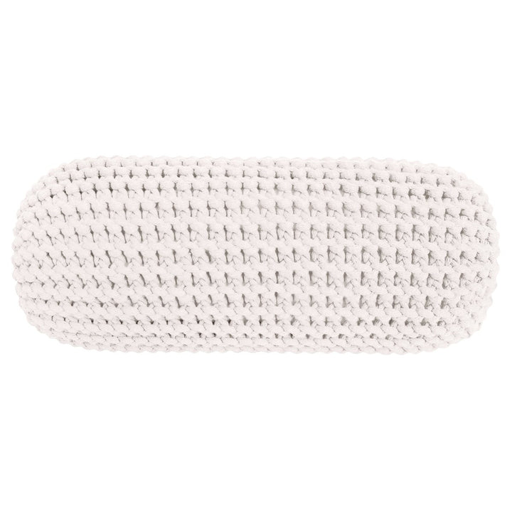 Knitted bolster cushion | IVORY - Zuri House