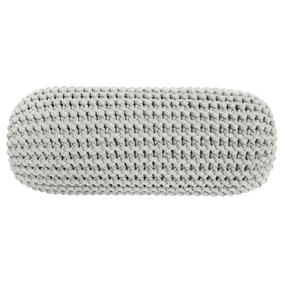 Knitted bolster cushion | LIGHT OLIVE - Zuri House