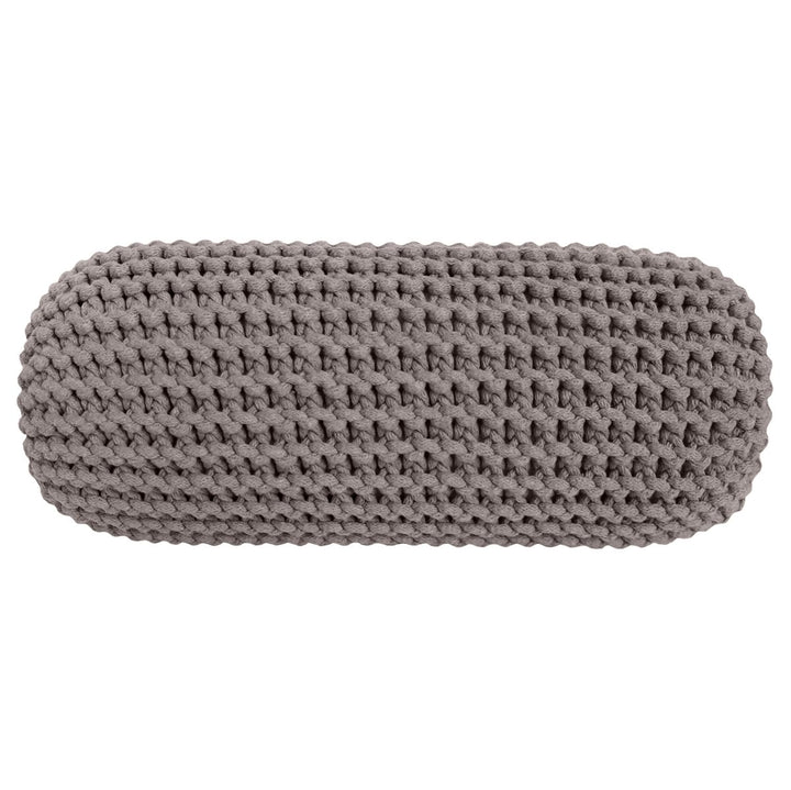 Knitted bolster cushion | MOCHA - Zuri House