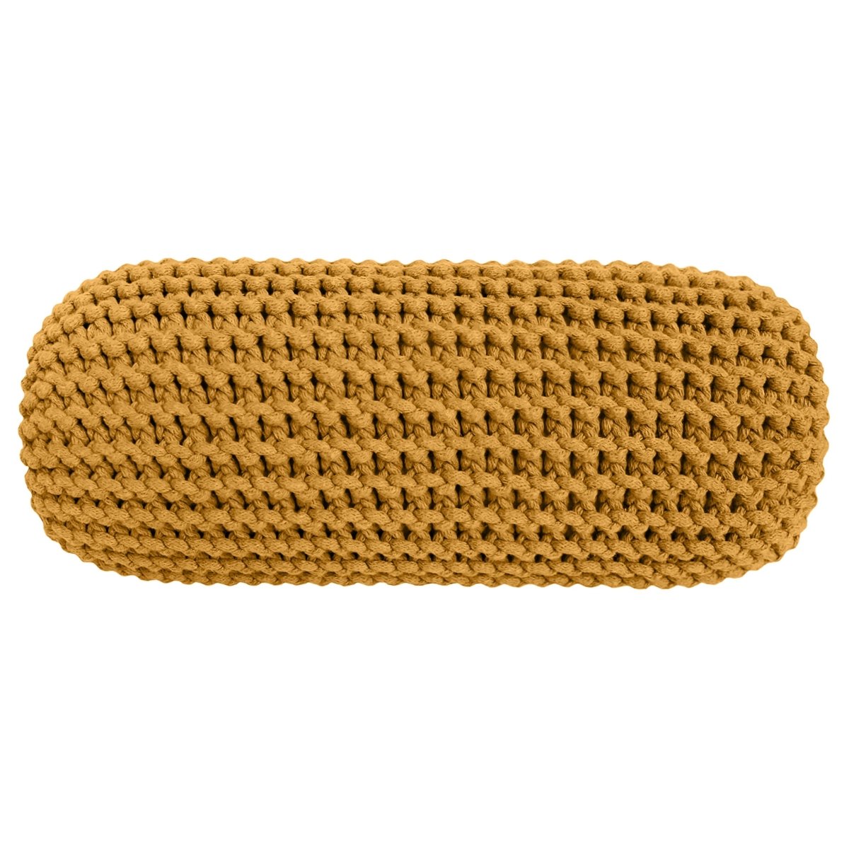 Knitted bolster cushion | MUSTARD - Zuri House