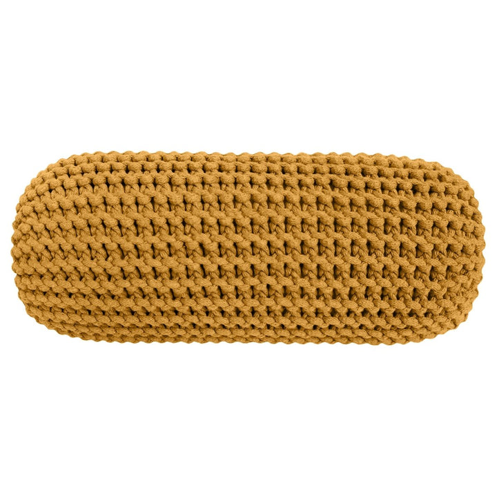 Knitted bolster cushion | MUSTARD - Zuri House