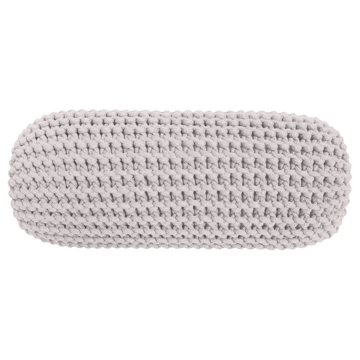 Knitted bolster cushion | OATMEAL - Zuri House