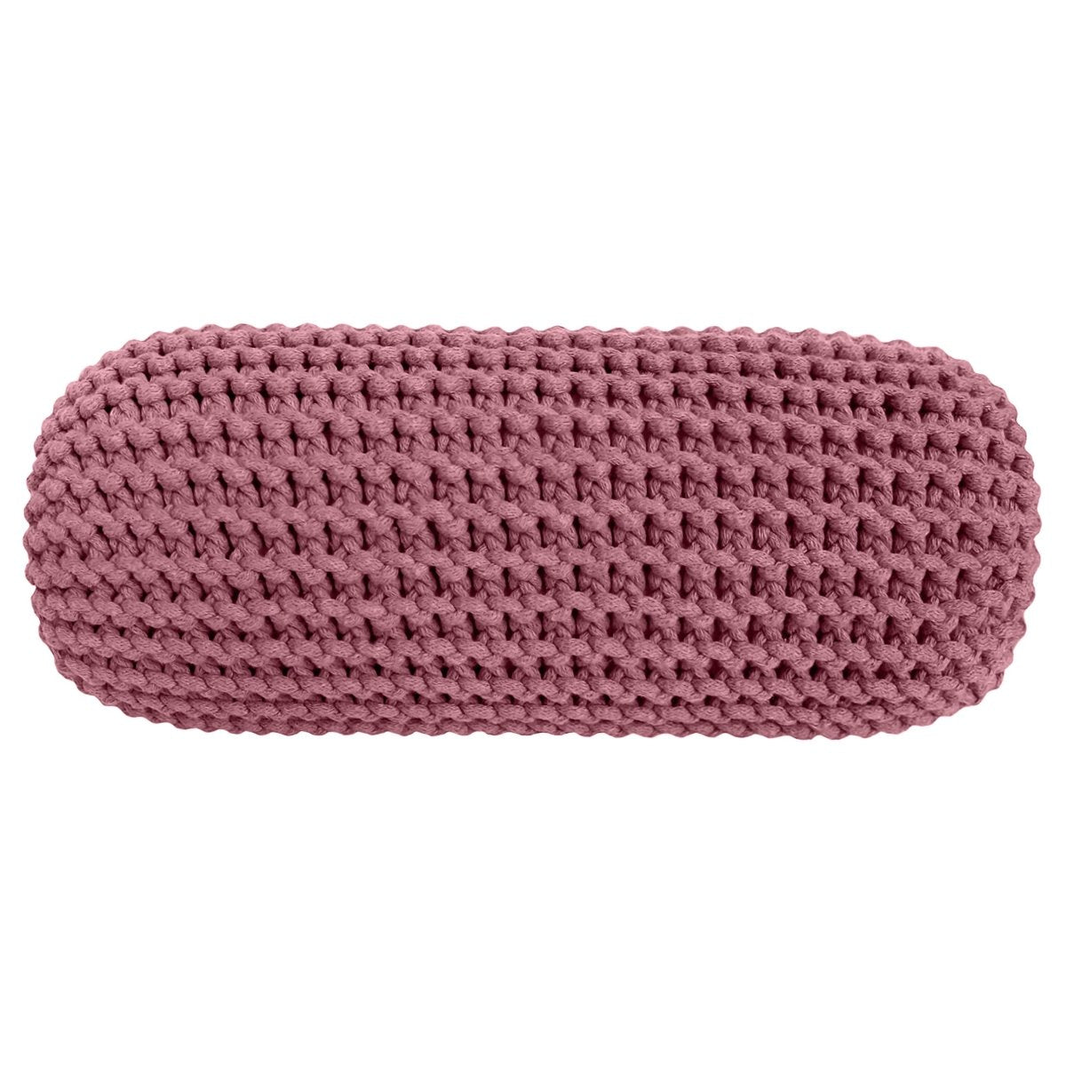 Knitted bolster cushion | OLD ROSE - Zuri House