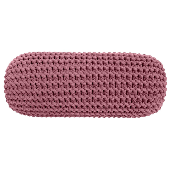Knitted bolster cushion | OLD ROSE - Zuri House