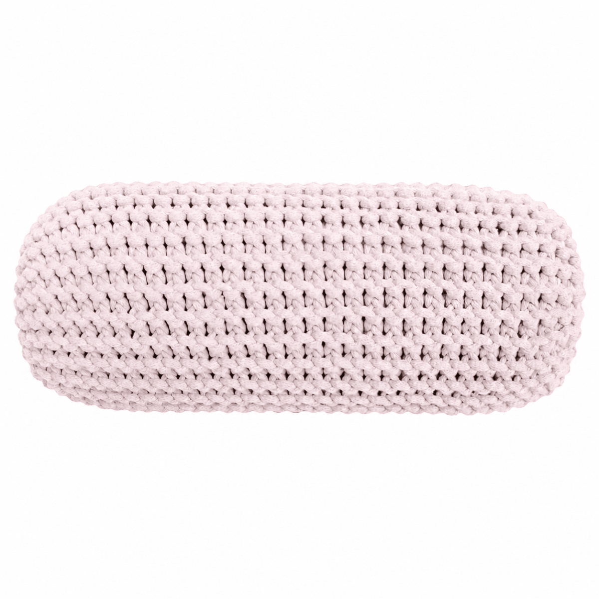 Knitted bolster cushion | PALE PINK - Zuri House