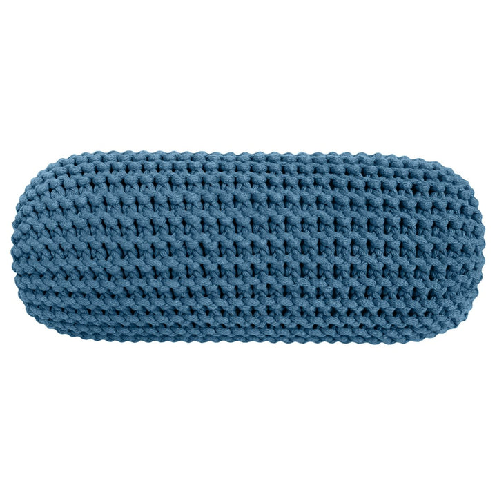 Knitted bolster cushion | PETROL - Zuri House