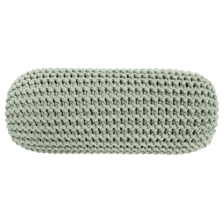 Knitted bolster cushion | SAGE - Zuri House