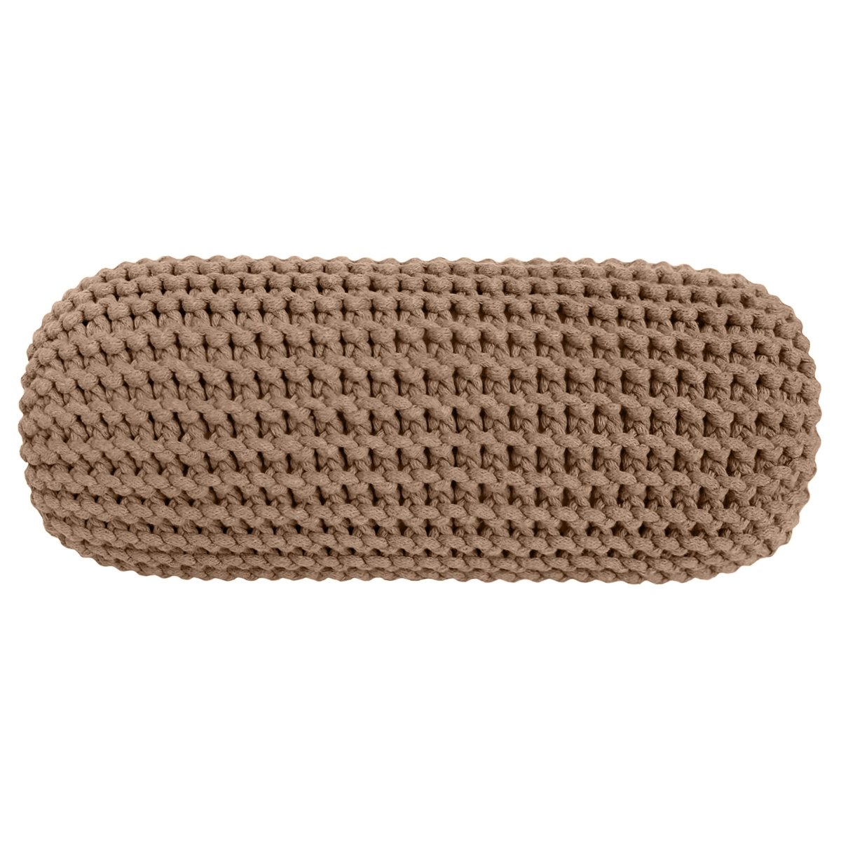 Knitted bolster cushion | TOFFEE - Zuri House