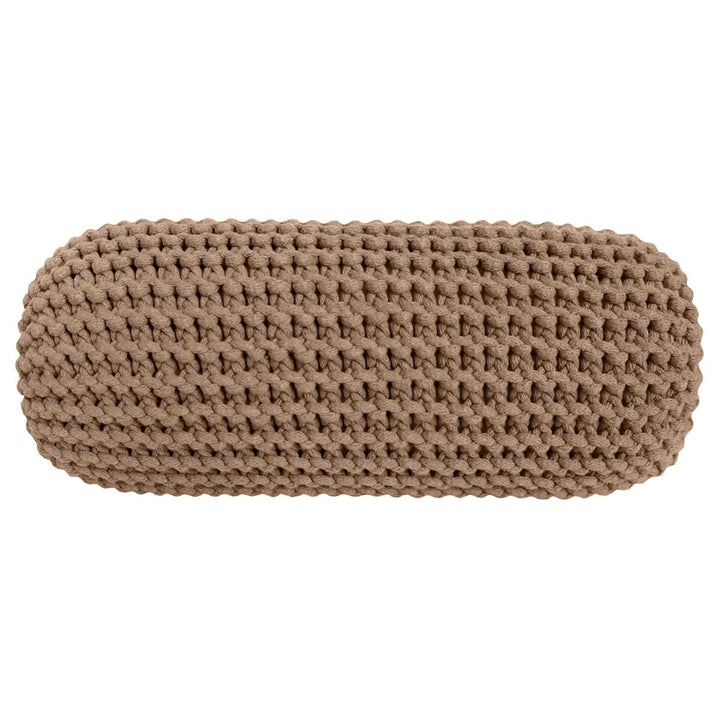Knitted bolster cushion | TOFFEE - Zuri House