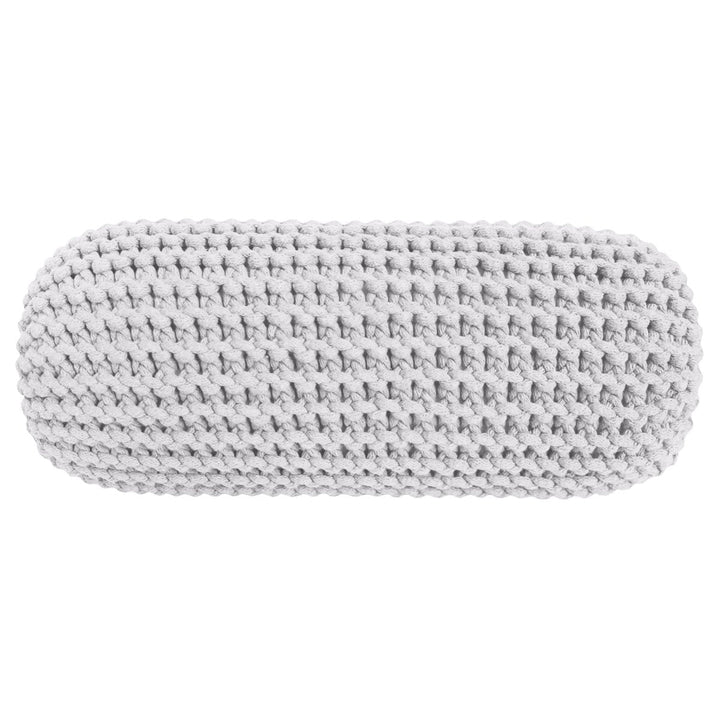 Knitted neck cushion | LIGHT GREY | 40x15cm - Zuri House