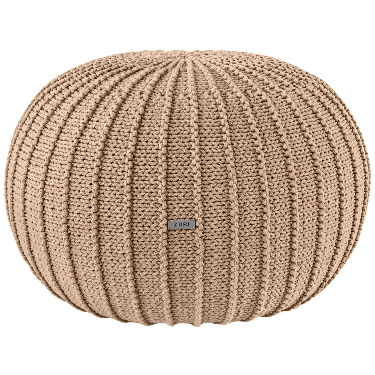 Knitted pouffe | CARAMEL - Zuri House