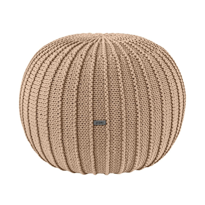 Knitted pouffe | CARAMEL - Zuri House