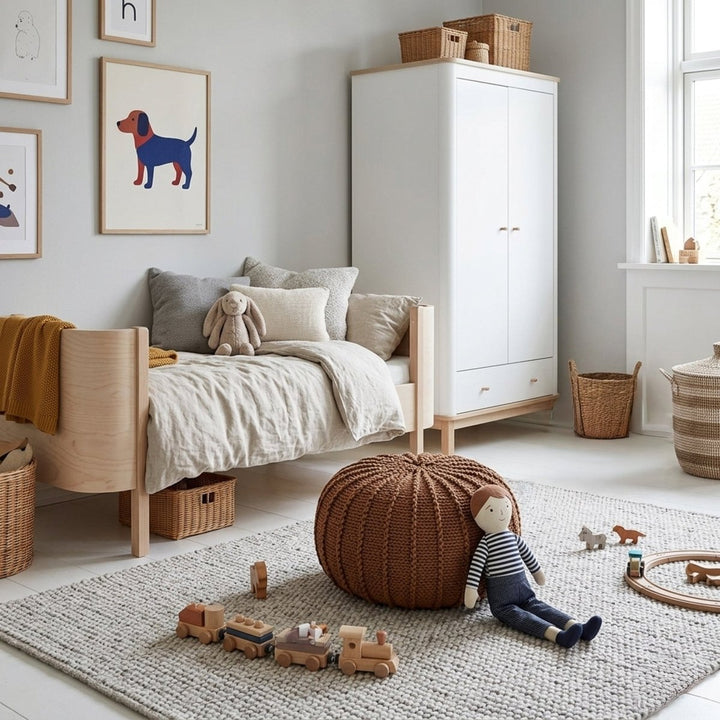 Knitted pouffe | CINNAMON - Zuri House