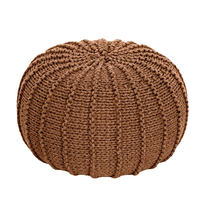 Knitted pouffe | CINNAMON - Zuri House