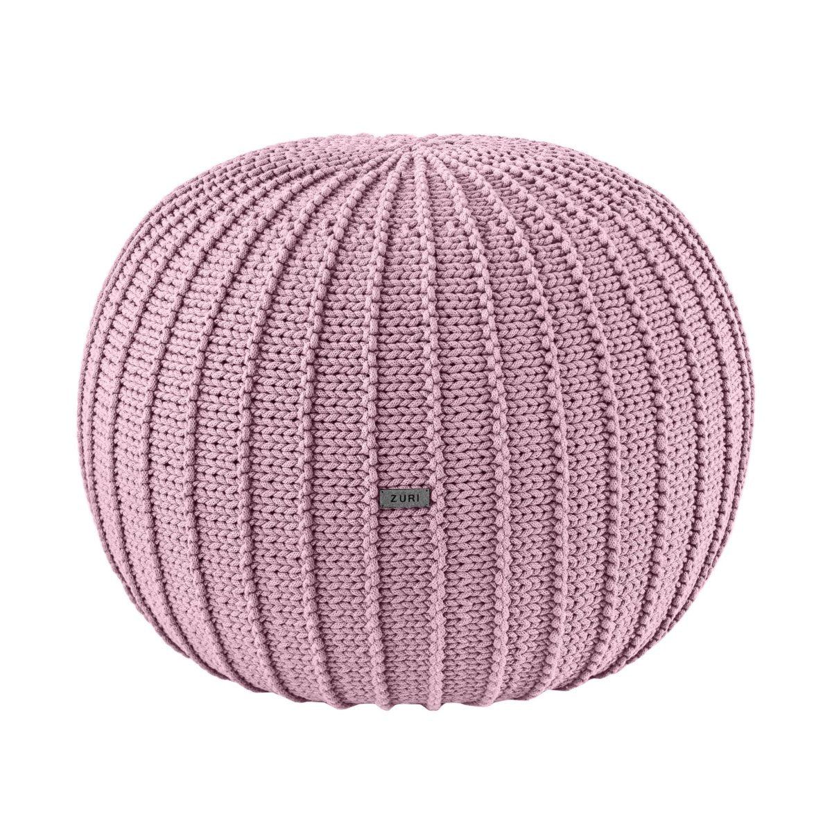 Knitted pouffe | DUSTY ROSE - Zuri House