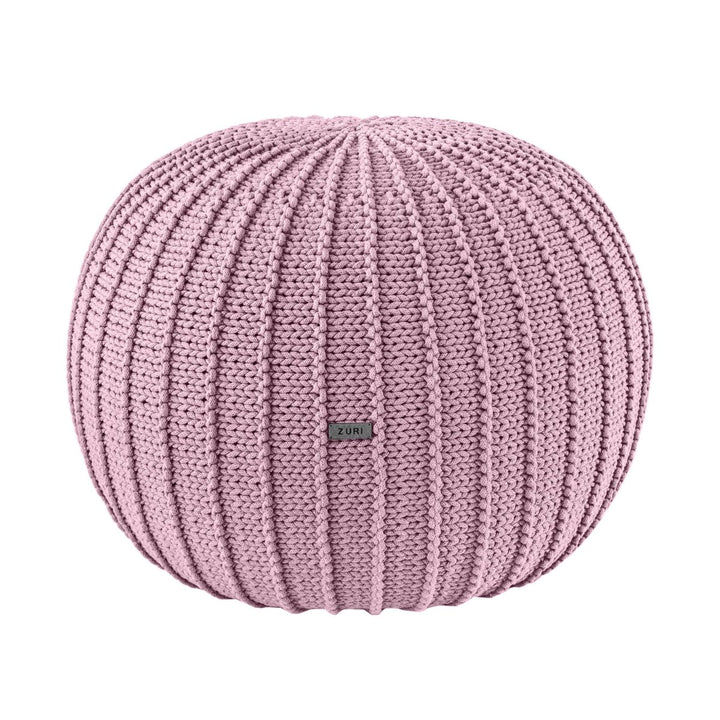 Knitted pouffe | DUSTY ROSE - Zuri House