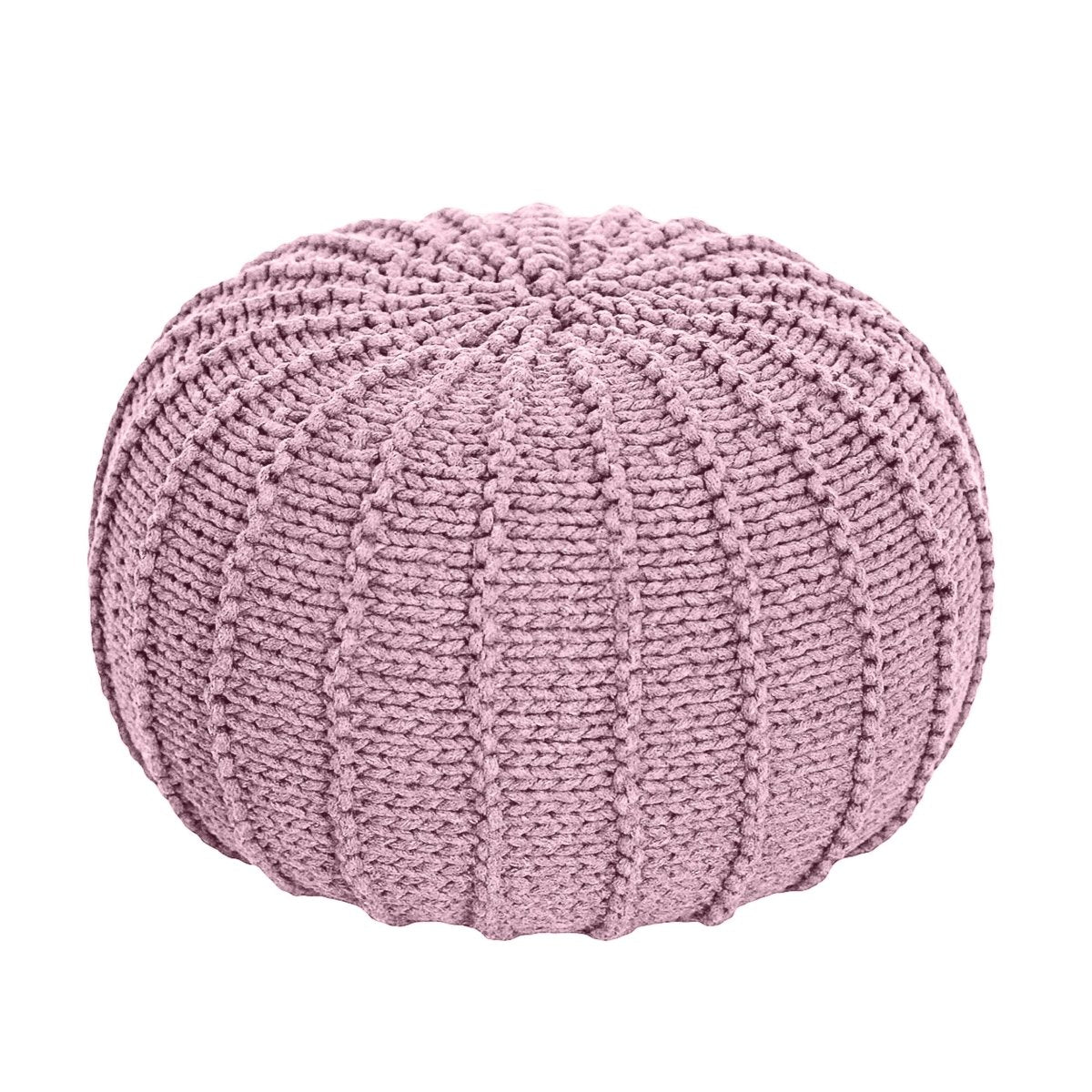 Knitted pouffe | DUSTY ROSE - Zuri House