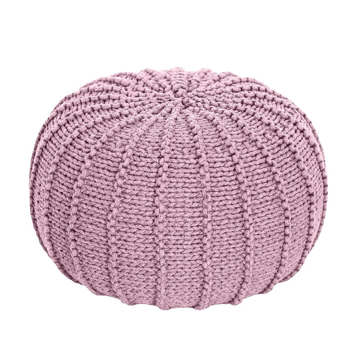 Knitted pouffe | DUSTY ROSE - Zuri House