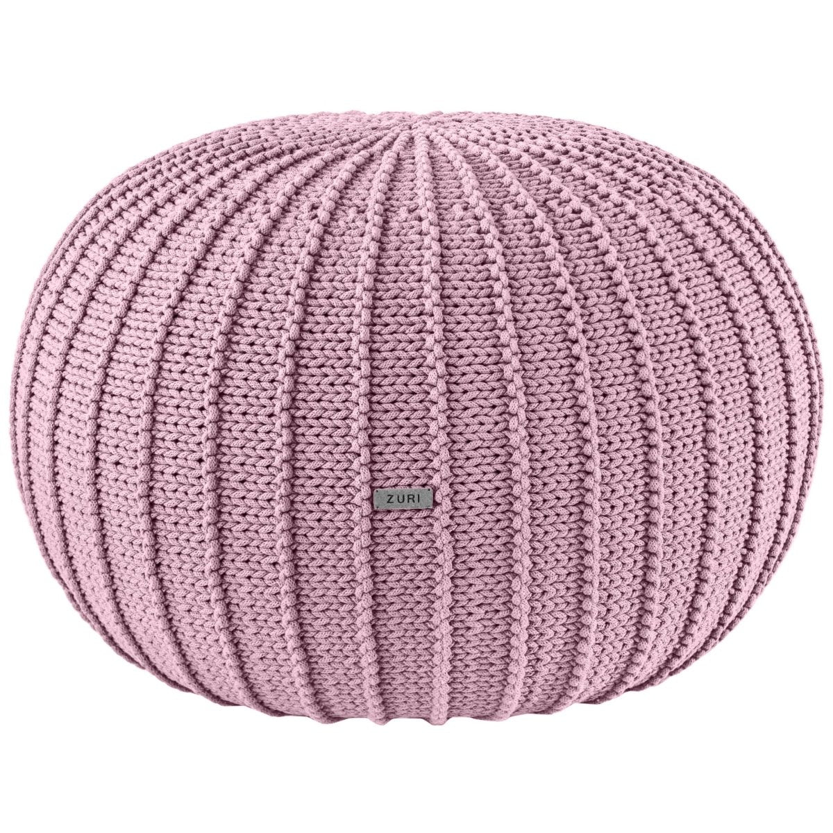 Knitted pouffe | DUSTY ROSE - Zuri House