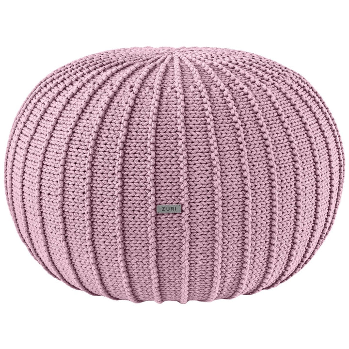 Knitted pouffe | DUSTY ROSE - Zuri House