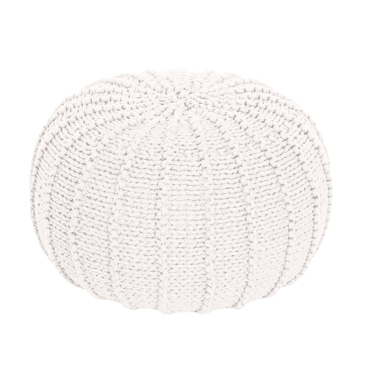 Knitted pouffe | IVORY - Zuri House