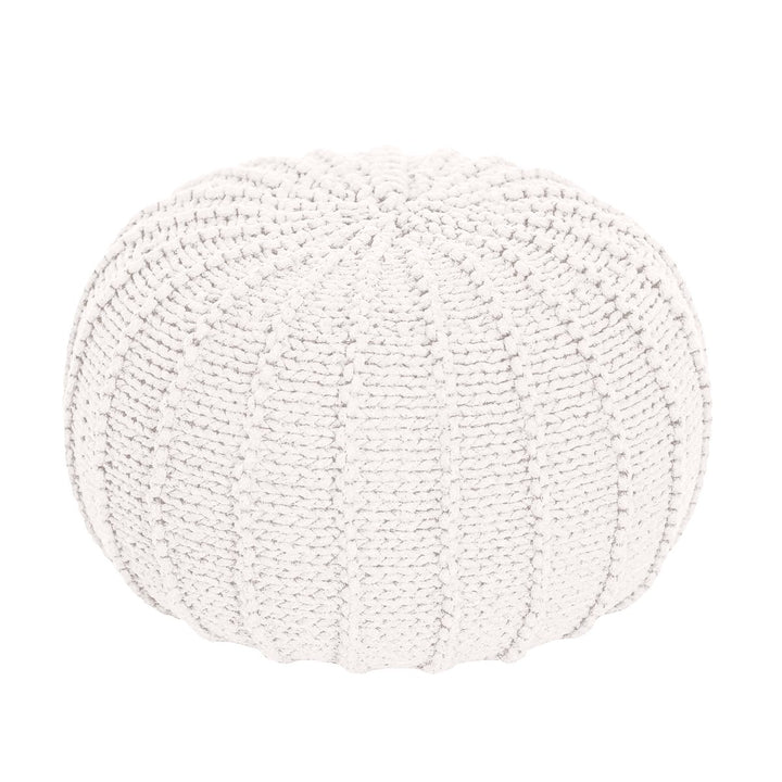 Knitted pouffe | IVORY - Zuri House