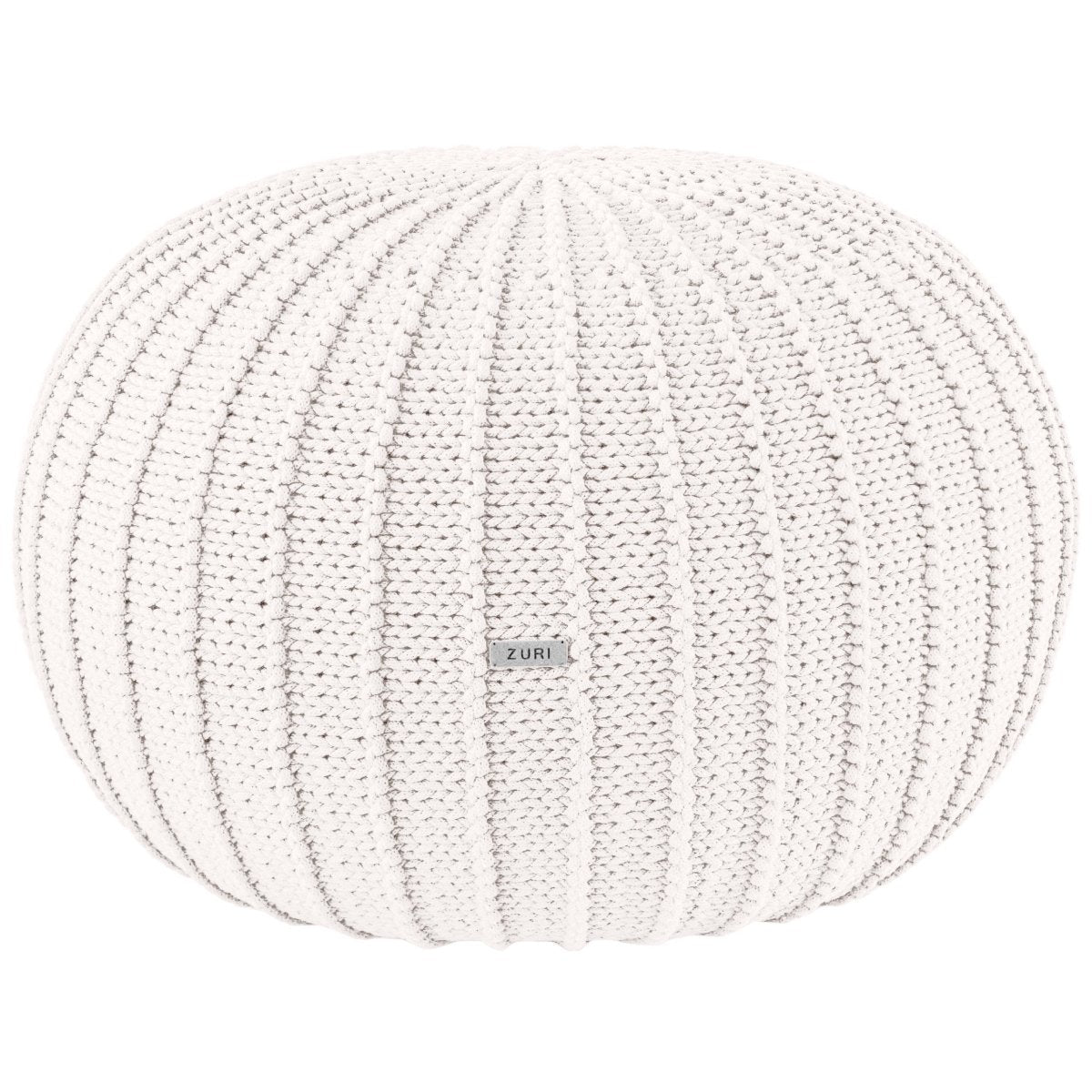 Knitted pouffe | IVORY - Zuri House
