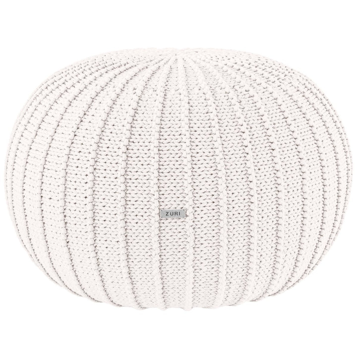 Knitted pouffe | IVORY - Zuri House