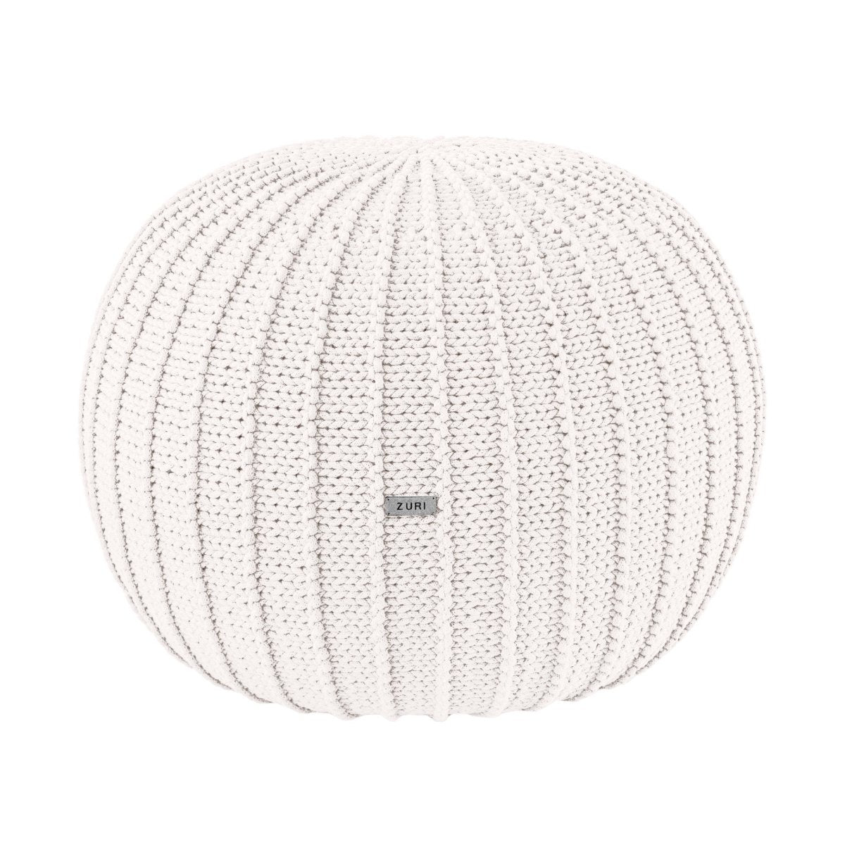 Knitted pouffe | IVORY - Zuri House