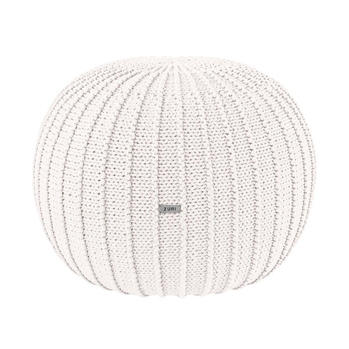 Knitted pouffe | IVORY - Zuri House