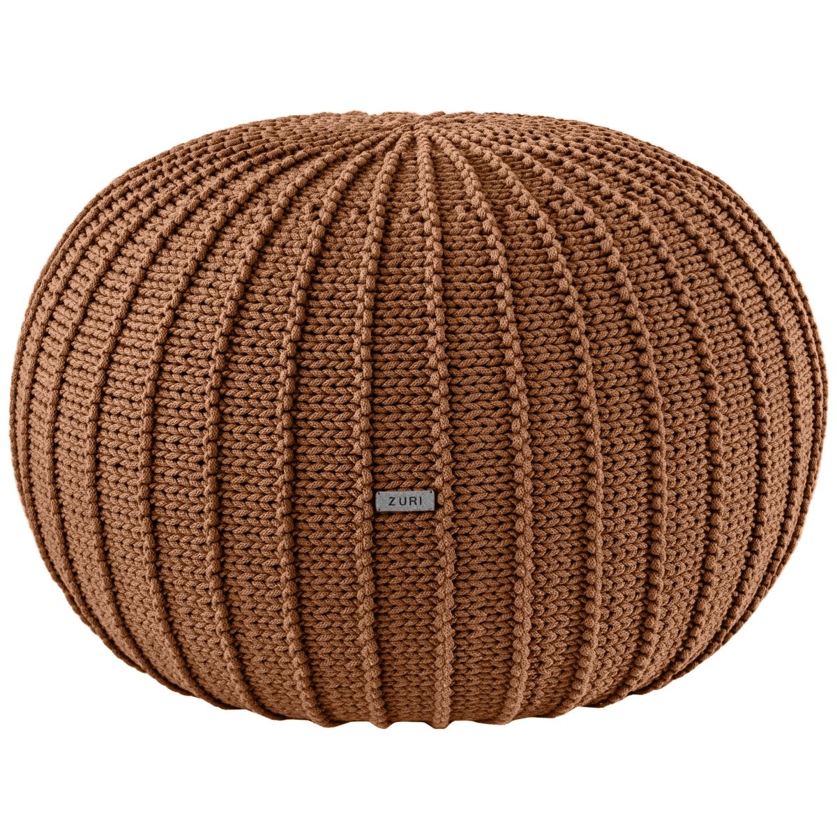 Knitted pouffe, Large | CINNAMON - Zuri House