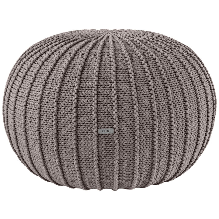 Knitted pouffe, Large | MOCHA - Zuri House