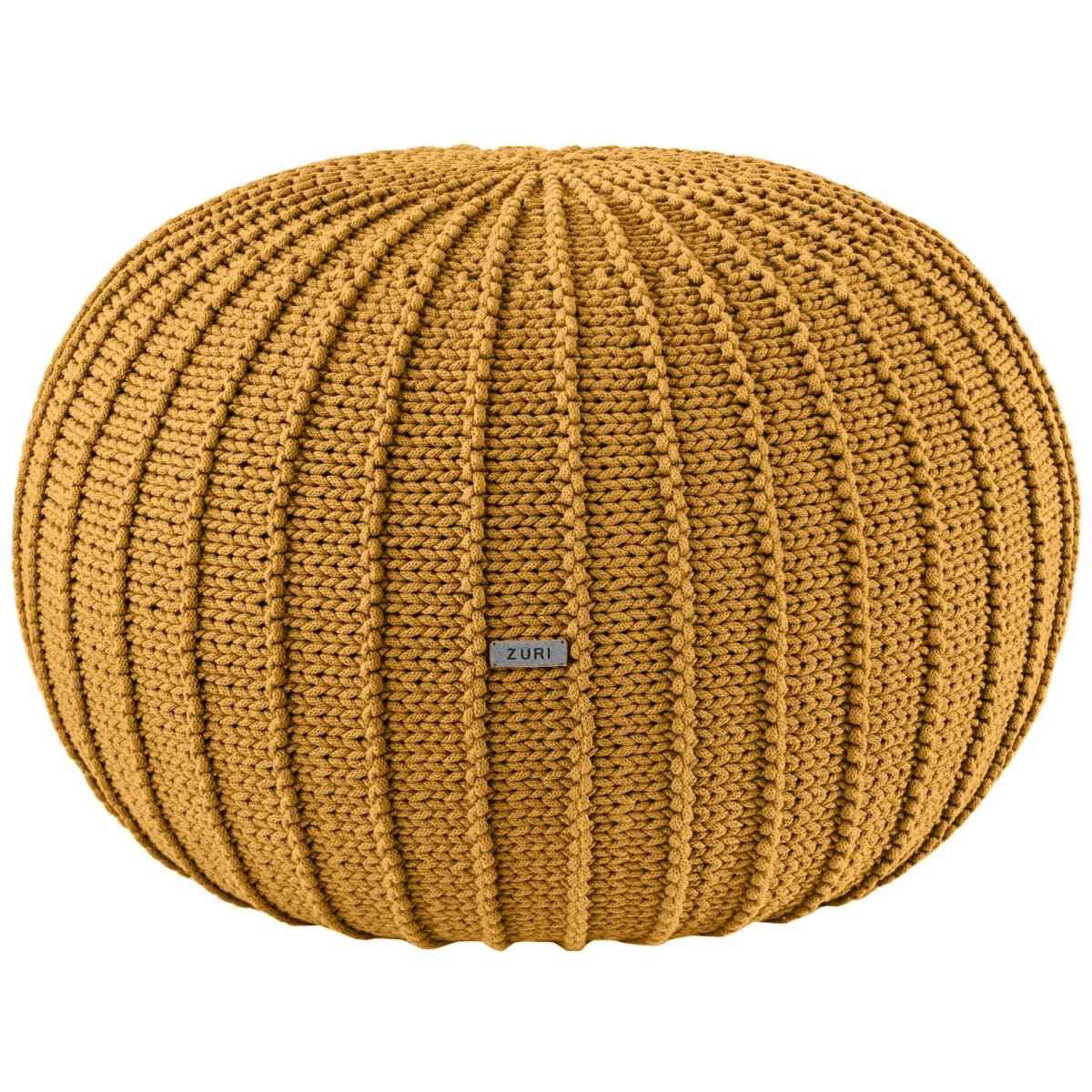 Knitted pouffe, Large | MUSTARD - Zuri House