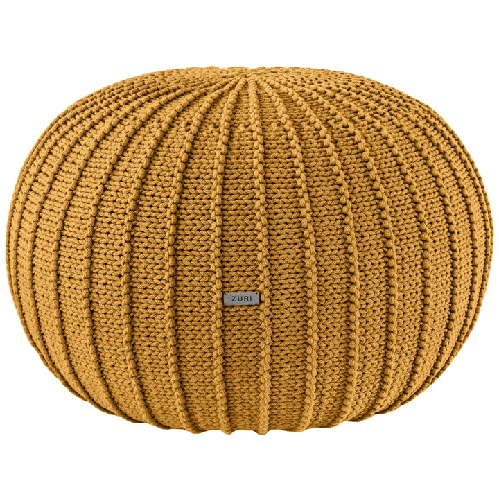 Knitted pouffe, Large | MUSTARD - Zuri House