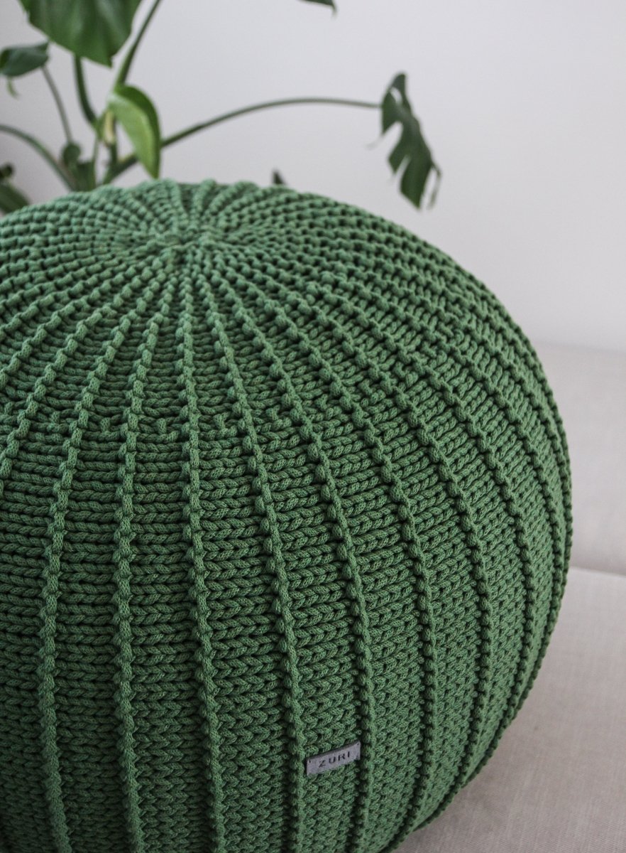 Knitted pouffe, Medium | AVOCADO - Zuri House
