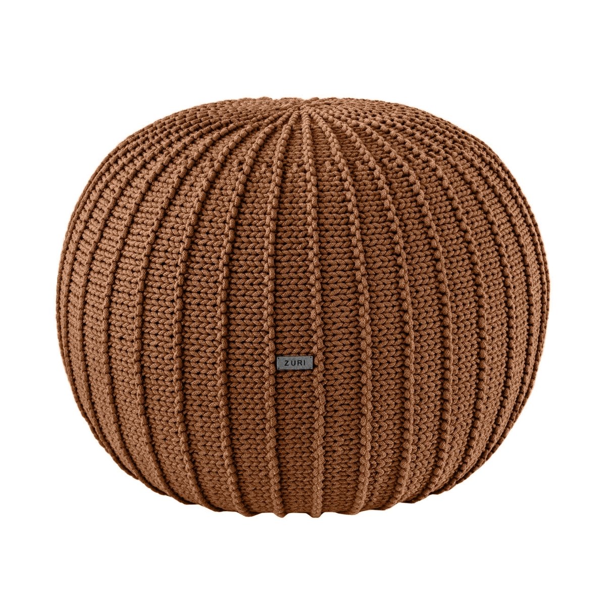 Knitted pouffe, Medium | CINNAMON - Zuri House