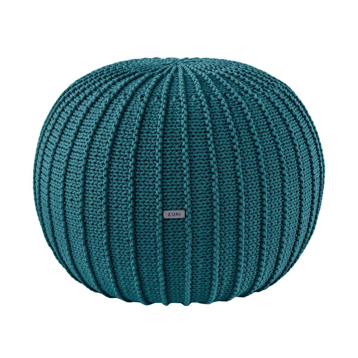 Knitted pouffe, Medium | OCEAN BLUE | R2G - Zuri House